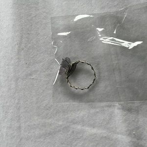 Handmade purple and silver ring